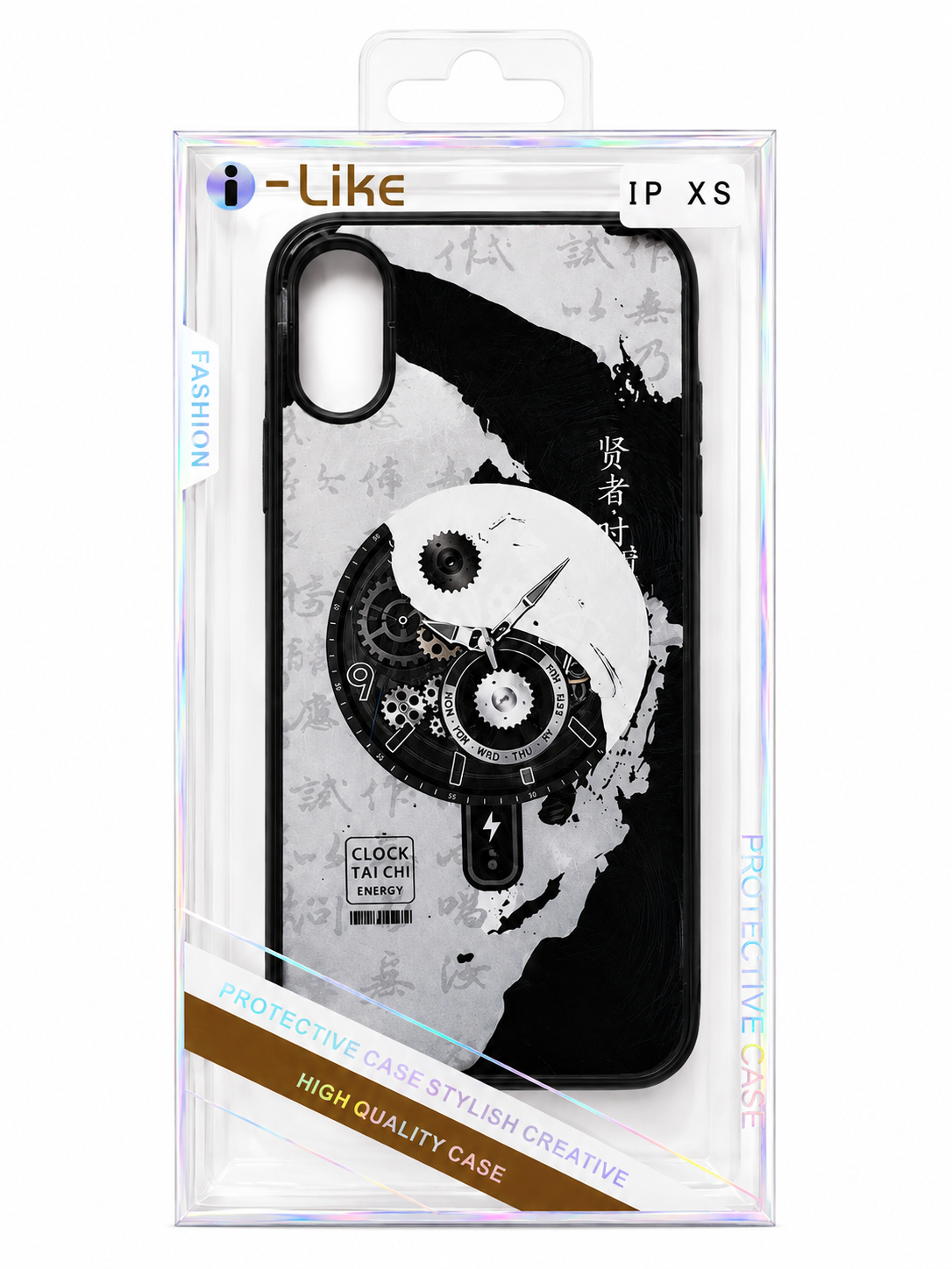 قاب  آیفون XS  مدل clock taichi  