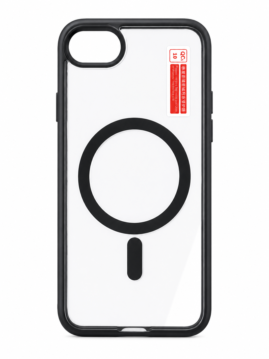 قاب شفاف مگ سیف دار  clear case magnetic black آیفون ۷ و ۸ 