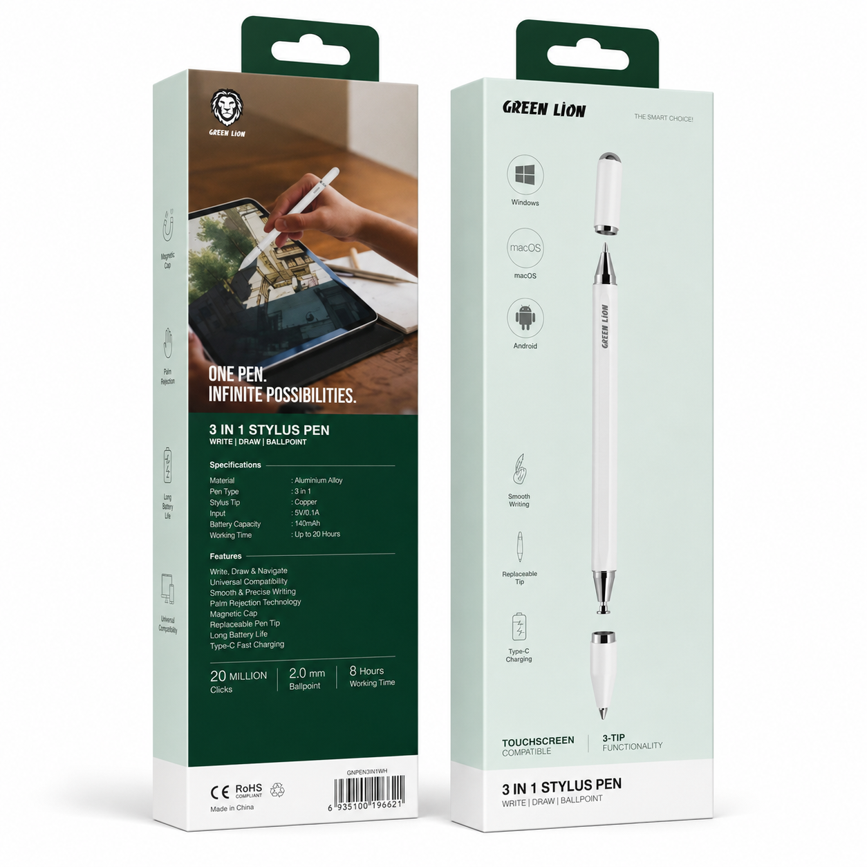 pen green stylus 